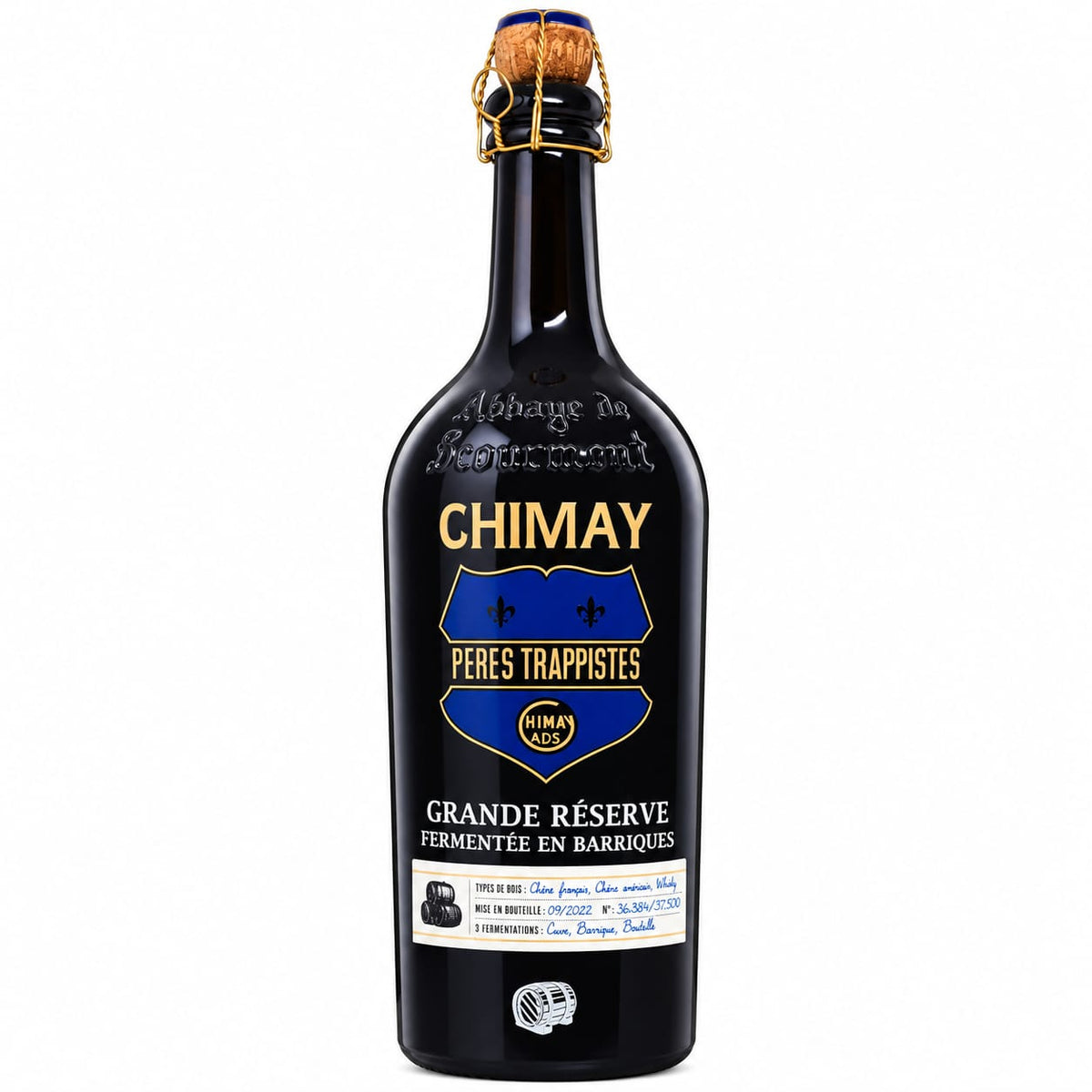 Chimay Grande Réserve Fermentée En Barriques - Chêne Français, Chêne Américain, Rhum (02/2025)  BA Quadrupel