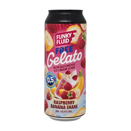 Milkshake framboise et banane Funky Liquid Free Gelato | Sour sans alcool