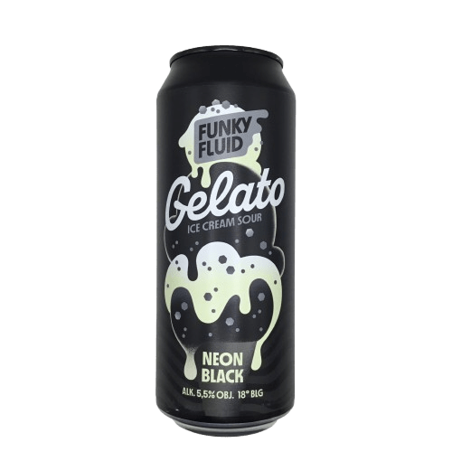 Gelato liquide funky noir néon | Pâtisserie acidulée 